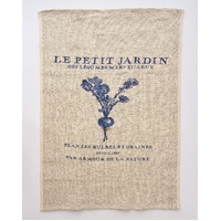 Casa Verde Vintage Linen Cotton Tea Towel - Petit Jardin