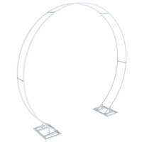 P&P Round Arch Backdrop Stand Metal Pipe Double Rails Wedding