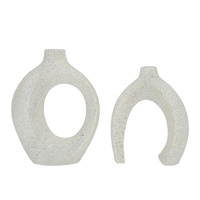 P&P Set of 2 Nordic Boho Hollow Resin Flower Vases Decor
