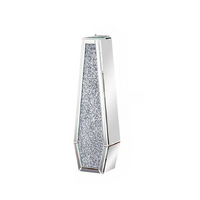 P&P Silver Mirrored Floor Vase Luxury Diamond Flower Décor