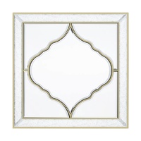 P&P Silver Square Wall Mirror 60cm Decorative Accent