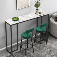 Water Ripple Marble Console Table Bar Table Metal Leg