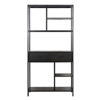P&P 180cm Industrial Bookshelf 6 Tier Storage with Drawers