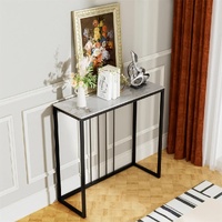 Glossy Sintered Stone Hallway Console Table Modern