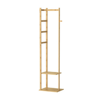 P&P Bamboo Coat Stand Clothes Rack with Garment Shelf