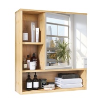 P&P XL Bathroom Wall Mirror Medicine Cabinet Single Door Adjustable