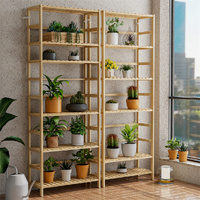 P&P Fin Super Large Wooden Storage Unit 6 Adjustable Shelves