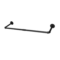2-Pack Heavy Metal Pipe Clothes Rack Rails for Closet Hanging Storage