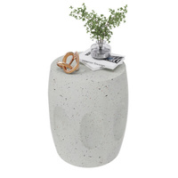 P&P Heavy Duty Concrete Modern Garden Stool Patio End Table