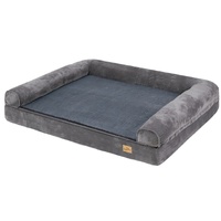 P&P Large Orthopedic Dog Bed with Bolster Comfort Mattress