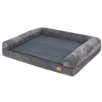 P&P Medium Orthopedic Dog Bed with Bolster Comfort Mattress