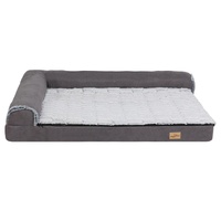 P&P L-Shaped Dog Bed 2XL Bolstered Cushion with Neck Support