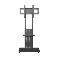 Heavy-Duty Rolling TV Cart Stand with Wheels for 32"–65" TVs | Height Adjustable Mobile Floor Mount