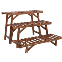 P&P 3pcs Plant Stand Flower Bench Rack Herb Storage Shelf Indoor