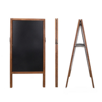 P&P Rustic Wooden Double-Sided Chalkboard Sign Indoor Outdoor Tan