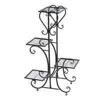 P&P 4-Tier Heavy Duty Plant Stand Flower Display Rack Indoor Outdoor