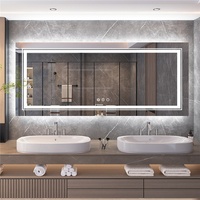 P&P LED Bathroom Mirror Anti-Fog Adjustable Lighting