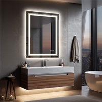 P&P Dimmable LED Bathroom Mirror 900x700mm Anti-Fog Wall Mount