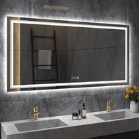 P&P Fin 1200x800mm LED Backlit Bathroom Mirror Fogless Premium HD Glass