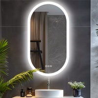P&P Premium Oval LED Anti-Fog Bathroom Mirror 80x50cm
