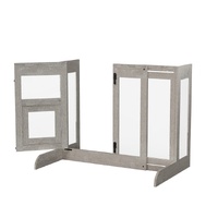 P&P 32" Tall Freestanding Adjustable Dog Door Gate Pet Barrier