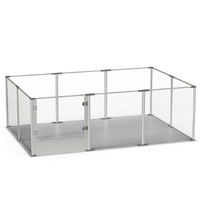 10-Piece Large Thicken Acrylic Dog Playpen Puppy Birth Fence with Waterproof Mat