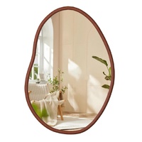 P&P Large Wooden Frame Wall Mirror - Entryway & Hall