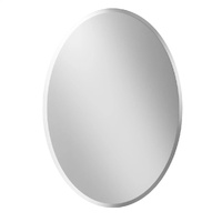 P&P Beveled Oval Wall Mirror 50x70cm Frameless Glass