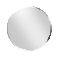 P&P Silver Round Wall Mirror 60x60cm Beveled Edge
