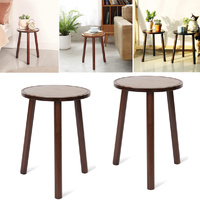 P&P 2Pcs Round Wood Plant Stand Side Table 3-Legs Stool