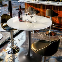 P&P Round Stone Dining Table Anti-Scratch Easy Clean
