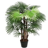 Designer Plants Artificial Wide Leaf Fan Palm Tree 90cm