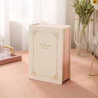 Beige Creative PU Jewelry Storage Book - Magnetic Closure Organizer for Earrings, Rings, and Necklaces(The Jewelry is a prop for the photo shoot and i