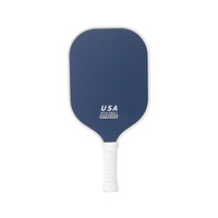 Dark Blue Fiberglass Pickleball Paddle - Lightweight 215g with Anti-Slip TPU Grip for Outdoor Sports