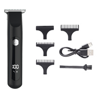 Professional Steel Hair Clipper - Low Noise Motor with 3 Guard Combs & Type-C Charging(black)