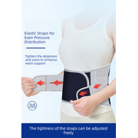 Size XL Grey Wide Breathable Lumbar Support Belt  – Adjustable Back Brace for Pain Relief & Posture Correction