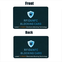Dark Blue Style RFID & NFC Blocking Card Set (5 Pack) - Contactless NFC ID / Credit Card Protection, Anti-Skimming Shield for Wallet