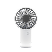 White 2 Pack Mini Portable Handheld Fan Foldable Desktop Personal Fan USB Rechargeable Pocket Fan with 3 Speeds for Travel Office and Outdoor