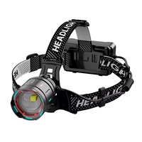High Power 30W LED Headlamp with White Laser Long Range Zoom Motion Sensor Head Torch for Night Fishing Camping Adventure Australian Outdoor Use(Free 