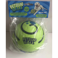 2 Pack Interactive Dog Giggle Ball Set 11cm - Green Wobble Sound Toy & White Glow in the Dark Luminous Ball - No Batteries Required for Small to Mediu
