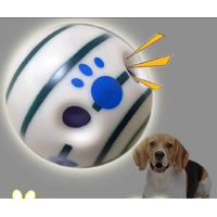 2 Pack Interactive Dog Giggle Ball Toy 8.8cm - Wobble Sound Fetch Toy for Puppies & Small to Medium Dogs - No Batteries Required - Green