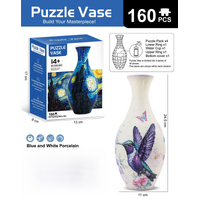 160 PCS Hummingbird 3D Puzzle Vase - DIY Interlocking Flower Vase Kit, Home Decorative and Toy Gift for Mom