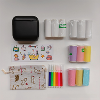 Black X6 Mini Portable Bluetooth Instant Photo & Note Printer for Students - Deluxe 20-Piece Gift Set with 12 Paper Rolls, Color Pens & Storage Bag