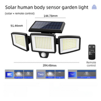 Solar Powered Motion Sensor Outdoor Light with Remote Control for Garden Garage and Front Door