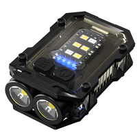 Mini EDC Keychain Flashlight Dual LED Super Bright 750mAh Type-C Rechargeable Magnetic Torch Work Light Black