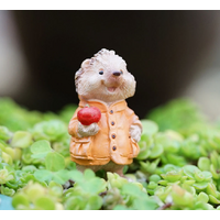 Garden Style "Apple Hedgehog" Succulent Planter Decoration – Cute Animal Figurine Resin Craft for Balcony and Pot Plant