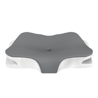 Grey Breathable Butterfly Contoured Memory Foam Pillow - Dual-Height Orthopedic Neck Pillow with 5-Zone Cervical Support
