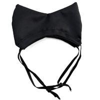 Black Professional 2-Piece Adjustable Waterproof Pet Shower Cap | Ear Protection for Cats and Dogs | Bathing and Swimming Accessory