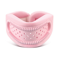 Pink Hollow Neck Support Brace – Ergonomic Cervical Collar with Breathable Design for Posture Correction and Daily Use