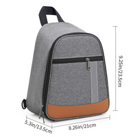 Grey Portable Insulated Lunch Bag with Thick Aluminum Foil Lining – Oxford Fabric Thermal Food Carrier for Work, School, Travel & Outdoor Use